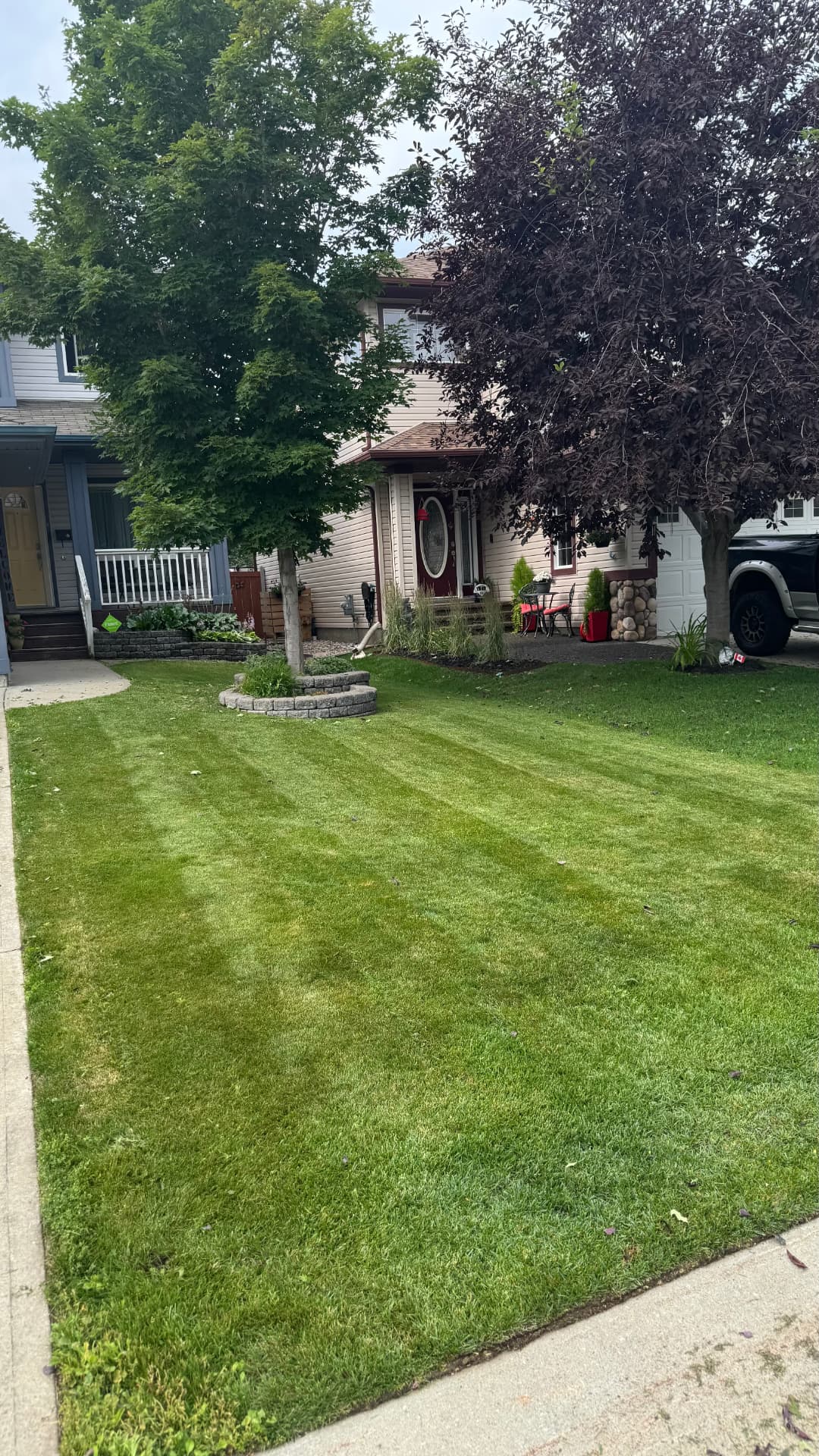 Lawn mowing and trimming — completed project